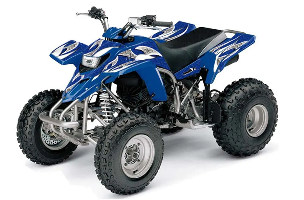 Yamaha Blaster YFS200 ATV Graphic Kit - 1988-2001 Tribal Flames Blue