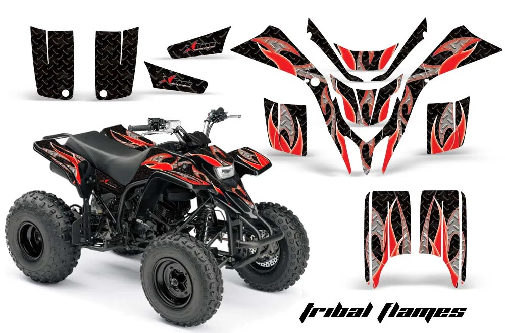 Yamaha Blaster YFS200 ATV Graphic Kit - 1988-2001 Tribal Flames Red
