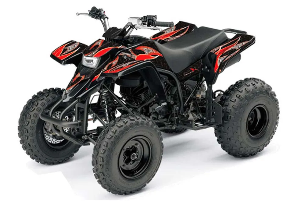 Yamaha Blaster YFS200 ATV Graphic Kit - 1988-2001 Tribal Flames Red