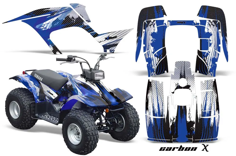 Yamaha Breeze 125 ATV Graphic Kit - 1989-2007 Carbon X Blue