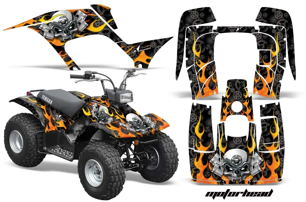 Yamaha Breeze 125 ATV Graphic Kit - 1989-2007 Motorhead Black