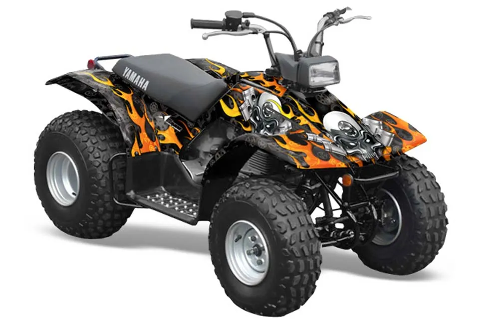 Yamaha Breeze 125 ATV Graphic Kit - 1989-2007 Motorhead Black