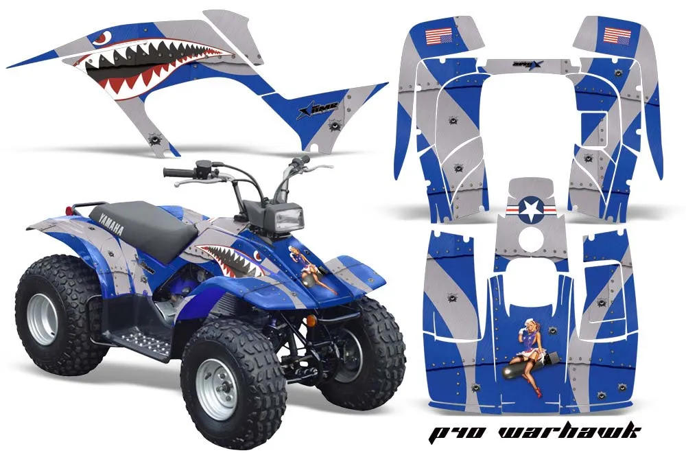 Yamaha Breeze 125 ATV Graphic Kit - 1989-2007 P40 Warhawk Blue