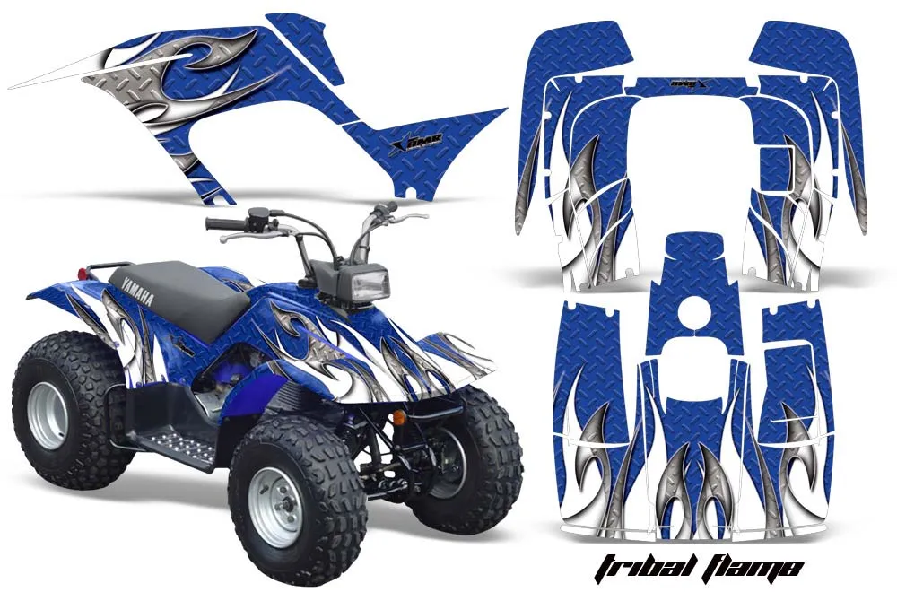Yamaha Breeze 125 ATV Graphic Kit - 1989-2007 Tribal Flame Blue