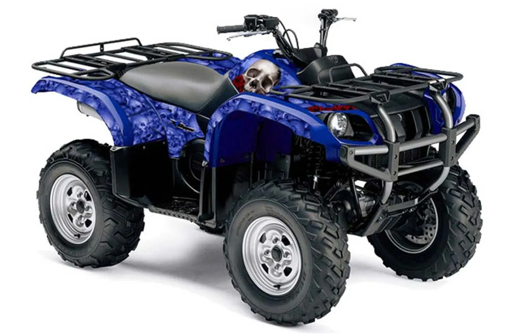 Yamaha Grizzly 660 ATV Graphic Kit - All Years Bone Collector Blue