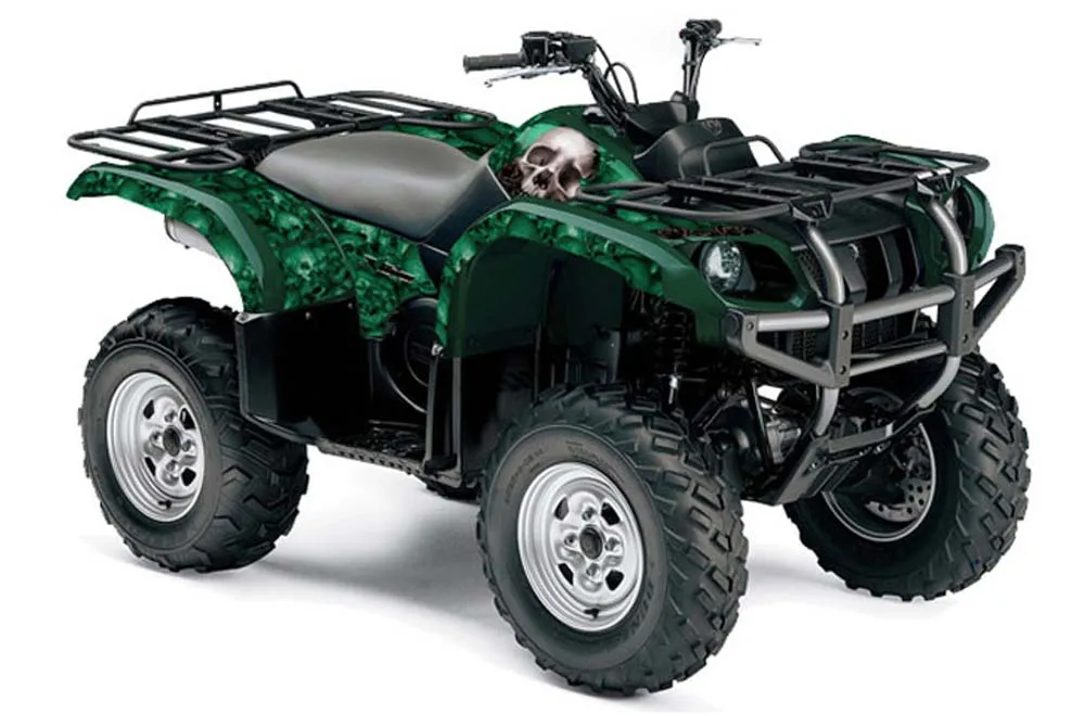 Yamaha Grizzly 660 ATV Graphic Kit - All Years Bone Collector Green