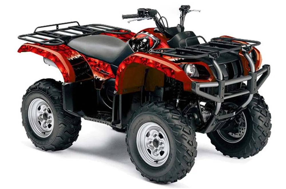 Yamaha Grizzly 660 ATV Graphic Kit - All Years Reaper Red