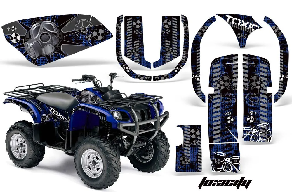 Yamaha Grizzly 660 ATV Graphic Kit - All Years Toxicity Blue