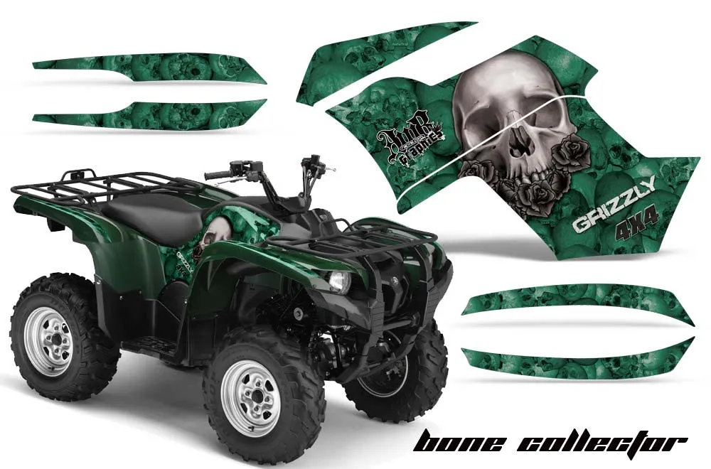 Yamaha Grizzly 700 / 550 ATV Graphic Kit - 2007-2014 Bone Collector Green