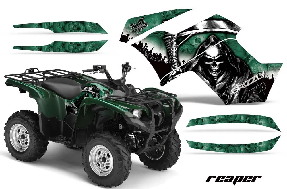 Yamaha Grizzly 700 / 550 ATV Graphic Kit - 2007-2014 Reaper Green