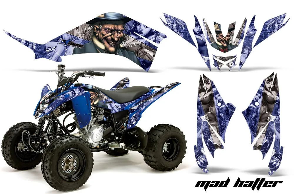 Yamaha Raptor 125 ATV Graphic Kit - 2011-2014 Mad Hatter Blue