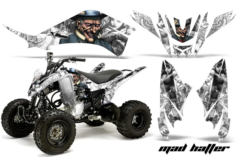 Yamaha Raptor 125 ATV Graphic Kit - 2011-2014 Mad Hatter Silver