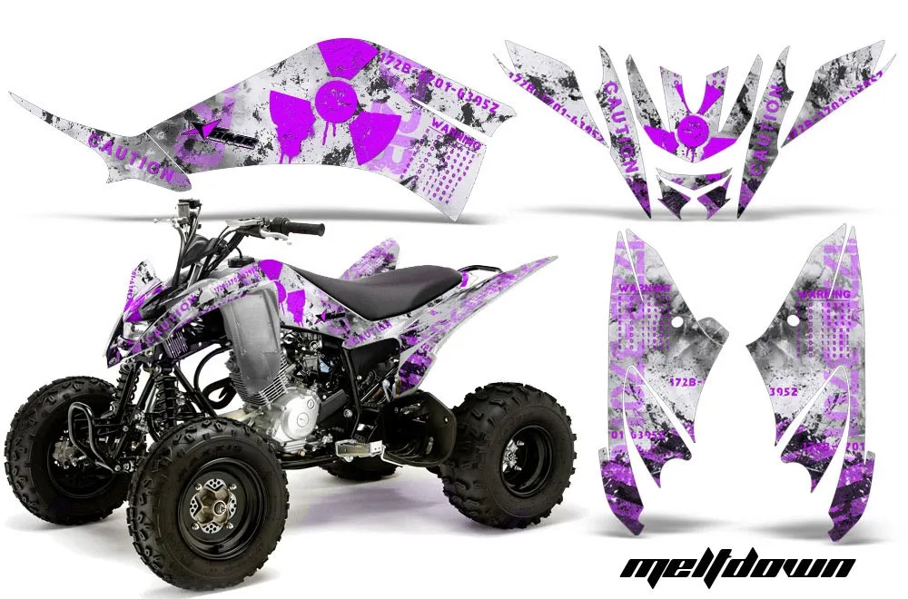 Yamaha Raptor 125 ATV Graphic Kit - 2011-2014 Meltdown Purple