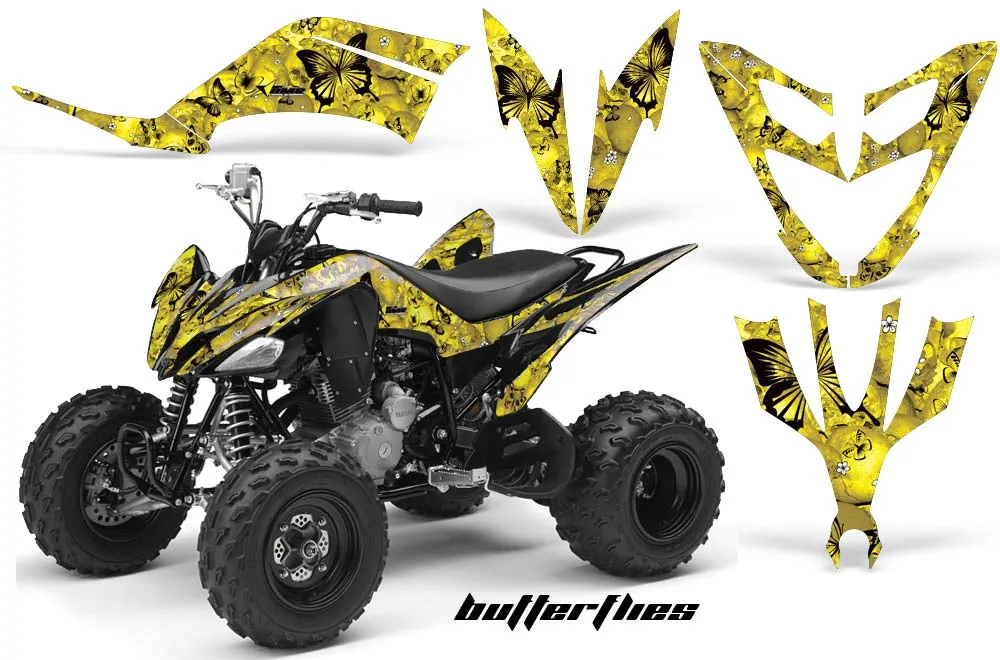 Yamaha Raptor 250 ATV Graphic Kit - 2008-2014 Butterfly Yellow