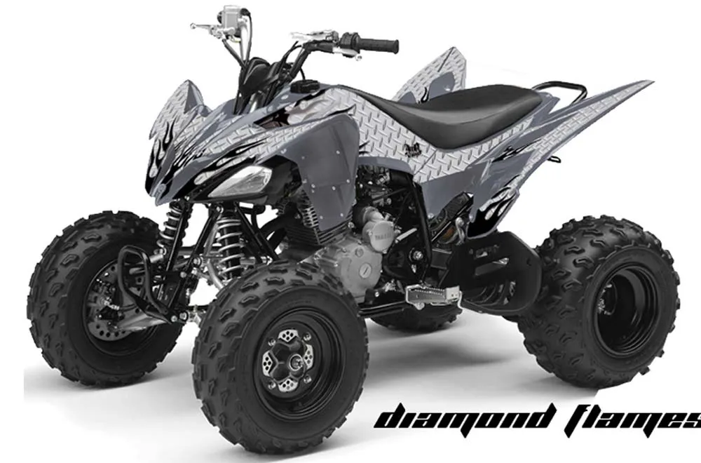 Yamaha Raptor 250 ATV Graphic Kit - 2008-2014 Diamond Flame Black