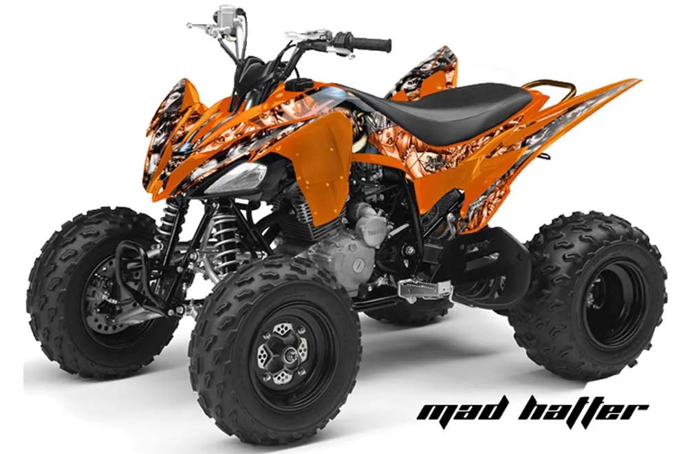 Yamaha Raptor 250 ATV Graphic Kit - 2008-2014 Mad Hatter Orange