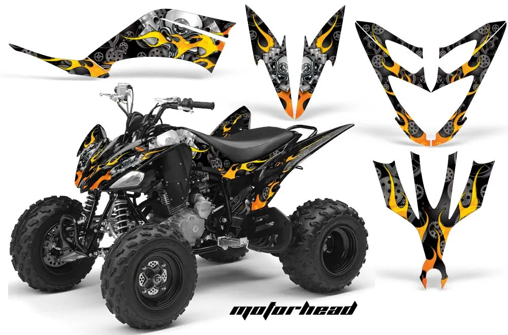 Yamaha Raptor 250 ATV Graphic Kit - 2008-2014 Motorhead Black