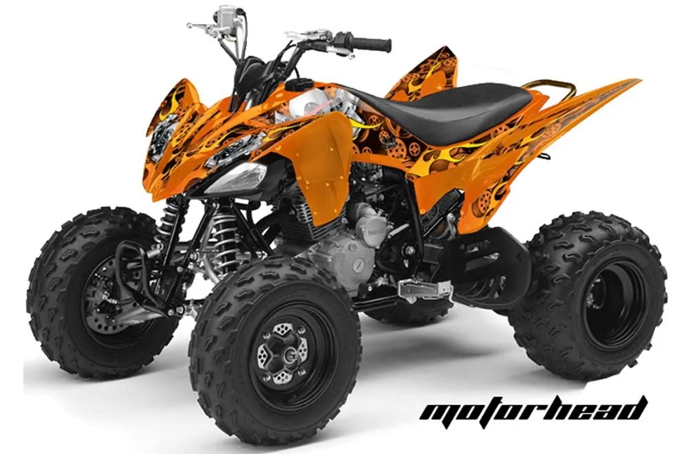 Yamaha Raptor 250 ATV Graphic Kit - 2008-2014 Motorhead Orange