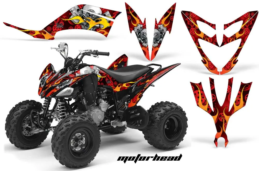 Yamaha Raptor 250 ATV Graphic Kit - 2008-2014 Motorhead Red