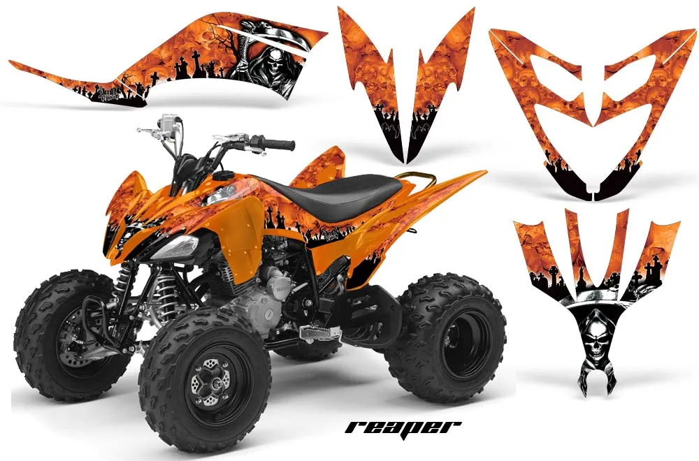 Yamaha Raptor 250 ATV Graphic Kit - 2008-2014 Reaper Orange