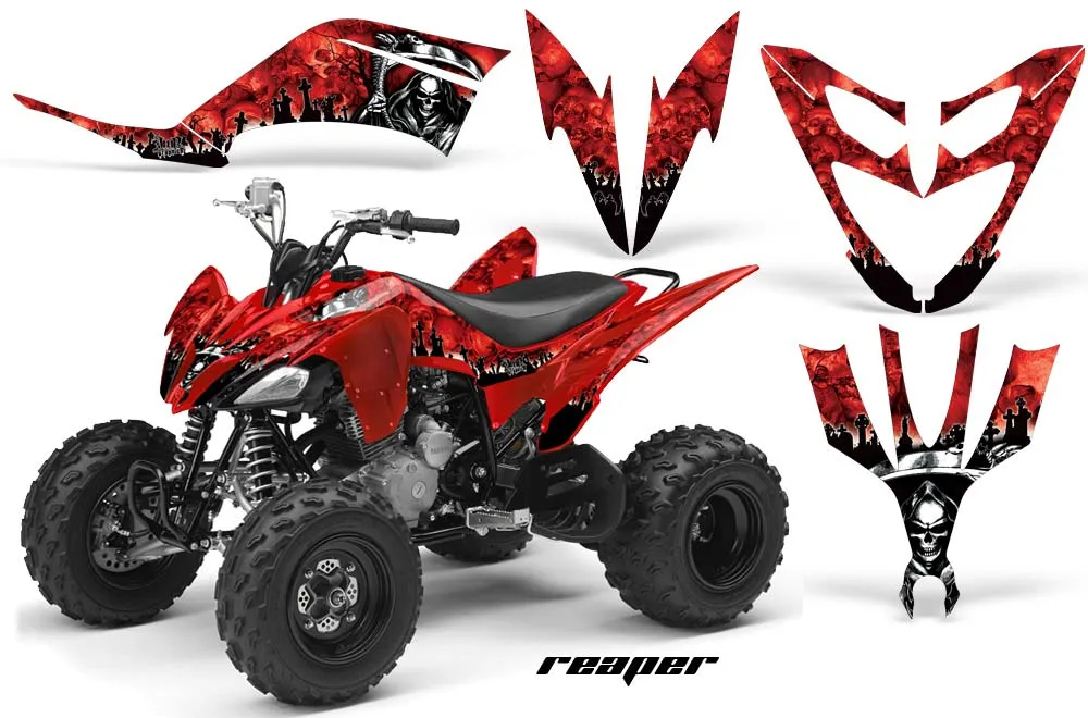 Yamaha Raptor 250 ATV Graphic Kit - 2008-2014 Reaper Red