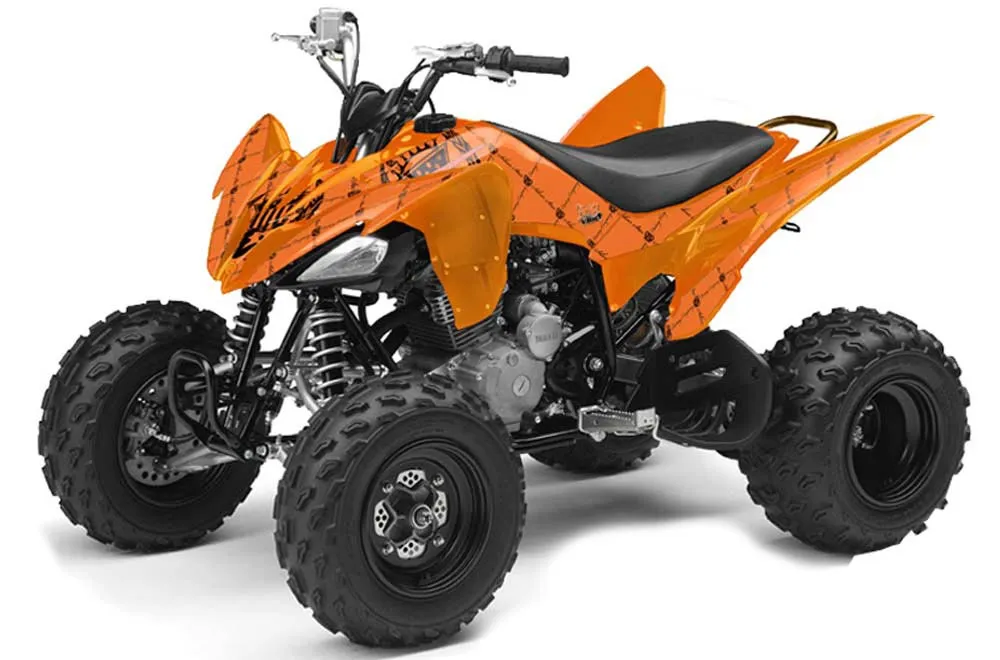 Yamaha Raptor 250 ATV Graphic Kit - 2008-2014 Silver Star - Reloaded Orange