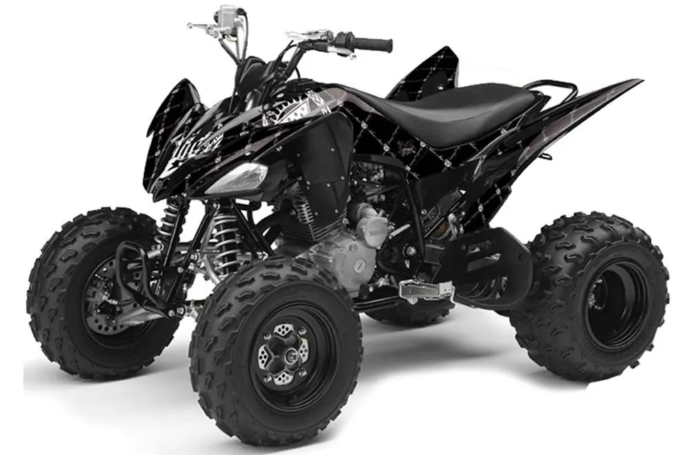 Yamaha Raptor 250 ATV Graphic Kit - 2008-2014 Silver Star - Reloaded White