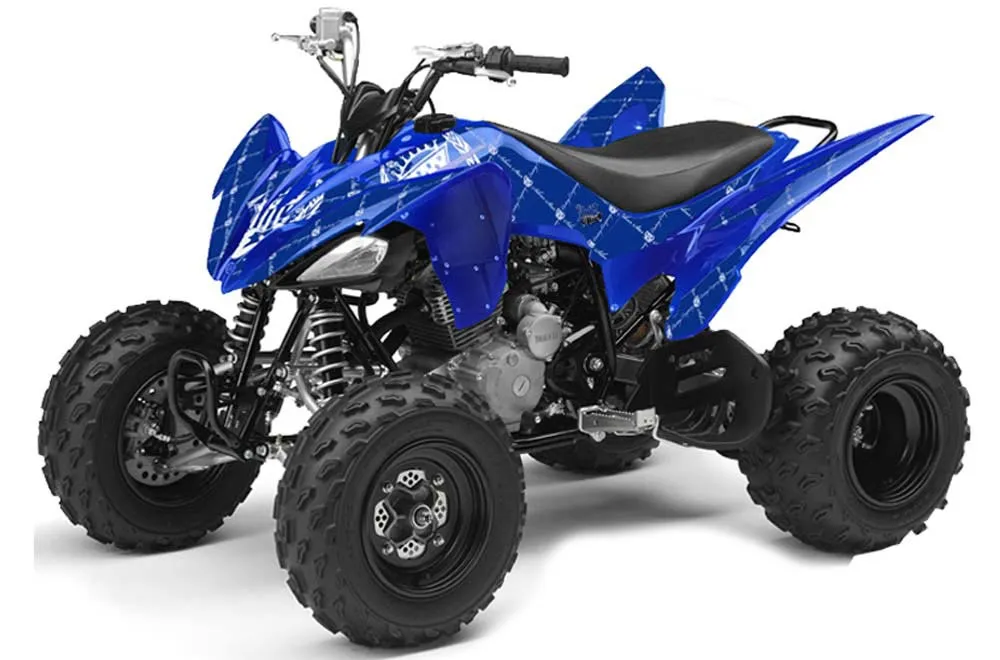 Yamaha Raptor 250 ATV Graphic Kit - 2008-2014 Silver Star - Reloaded White