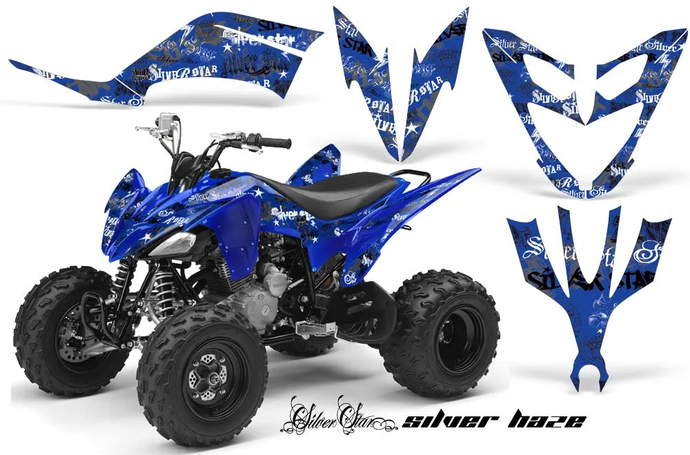 Yamaha Raptor 250 ATV Graphic Kit - 2008-2014 Silver Star - Silverhaze Blue