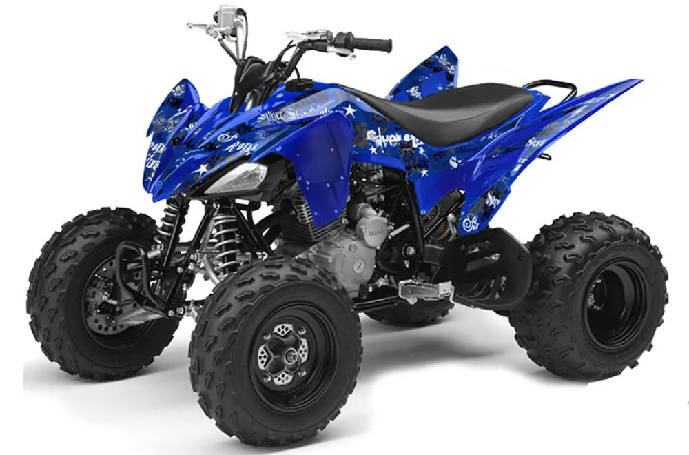 Yamaha Raptor 250 ATV Graphic Kit - 2008-2014 Silver Star - Silverhaze Blue