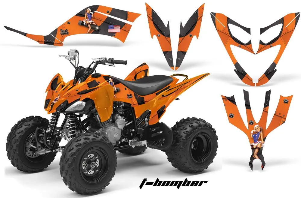 Yamaha Raptor 250 ATV Graphic Kit - 2008-2014 T Bomber Orange