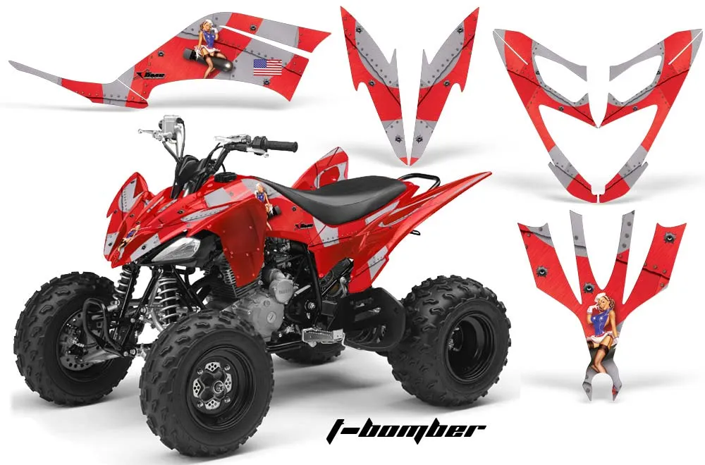 Yamaha Raptor 250 ATV Graphic Kit - 2008-2014 T Bomber Red