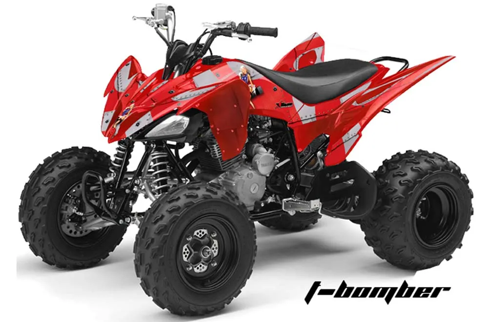 Yamaha Raptor 250 ATV Graphic Kit - 2008-2014 T Bomber Red