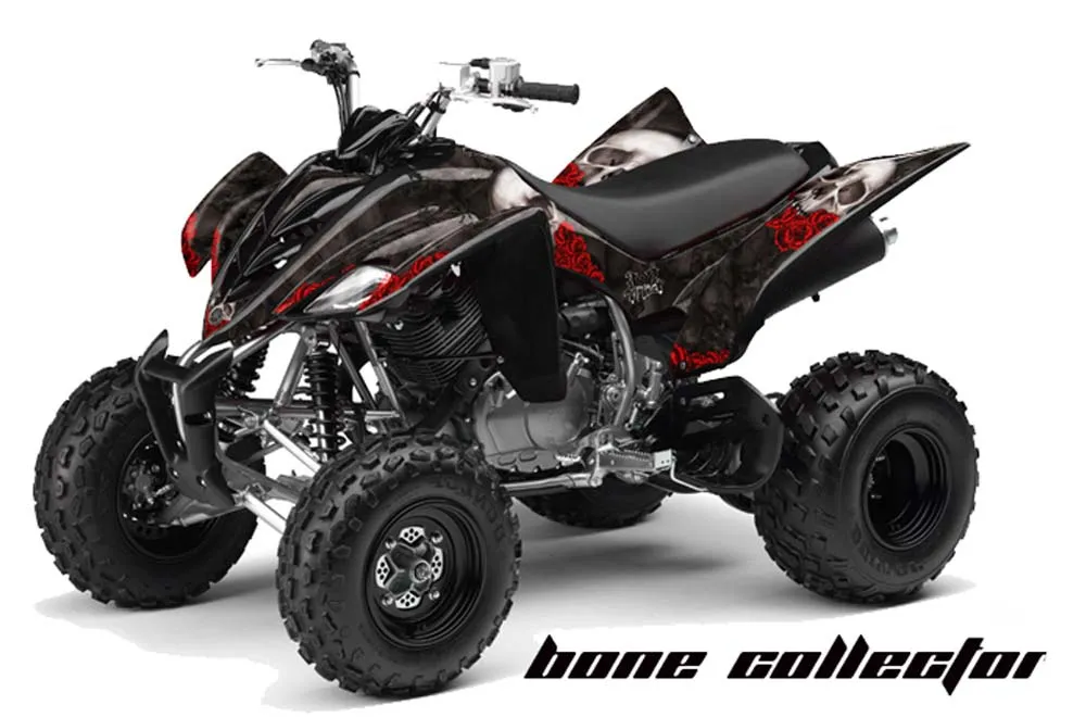 Yamaha Raptor 350 ATV Graphic Kit - 2004-2014 Bone Collector Black