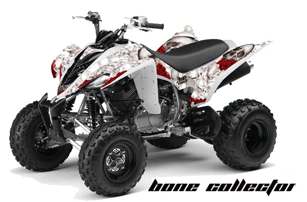 Yamaha Raptor 350 ATV Graphic Kit - 2004-2014 Bone Collector White