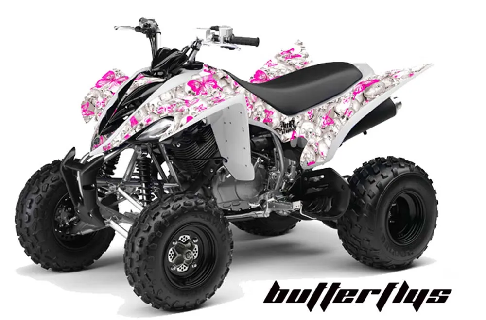 Yamaha Raptor 350 ATV Graphic Kit - 2004-2014 Butterfly Pink
