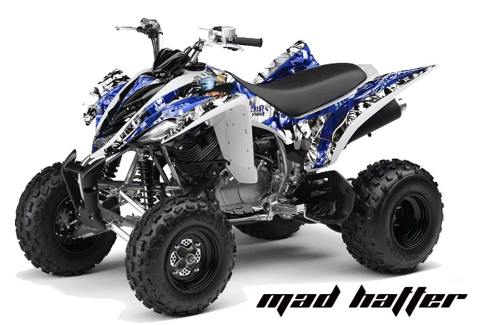 Yamaha Raptor 350 ATV Graphic Kit - 2004-2014 Mad Hatter White