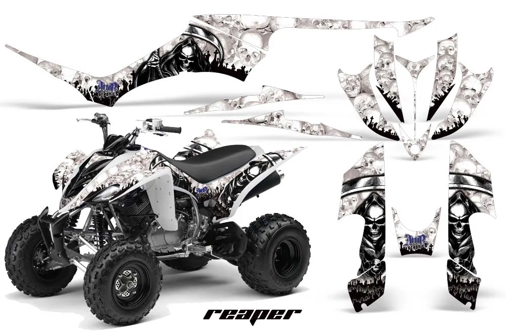 Yamaha Raptor 350 ATV Graphic Kit - 2004-2014 Reaper White