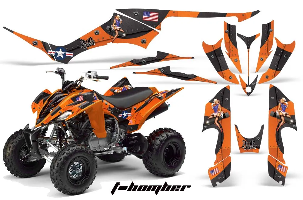 Yamaha Raptor 350 ATV Graphic Kit - 2004-2014 T Bomber Orange
