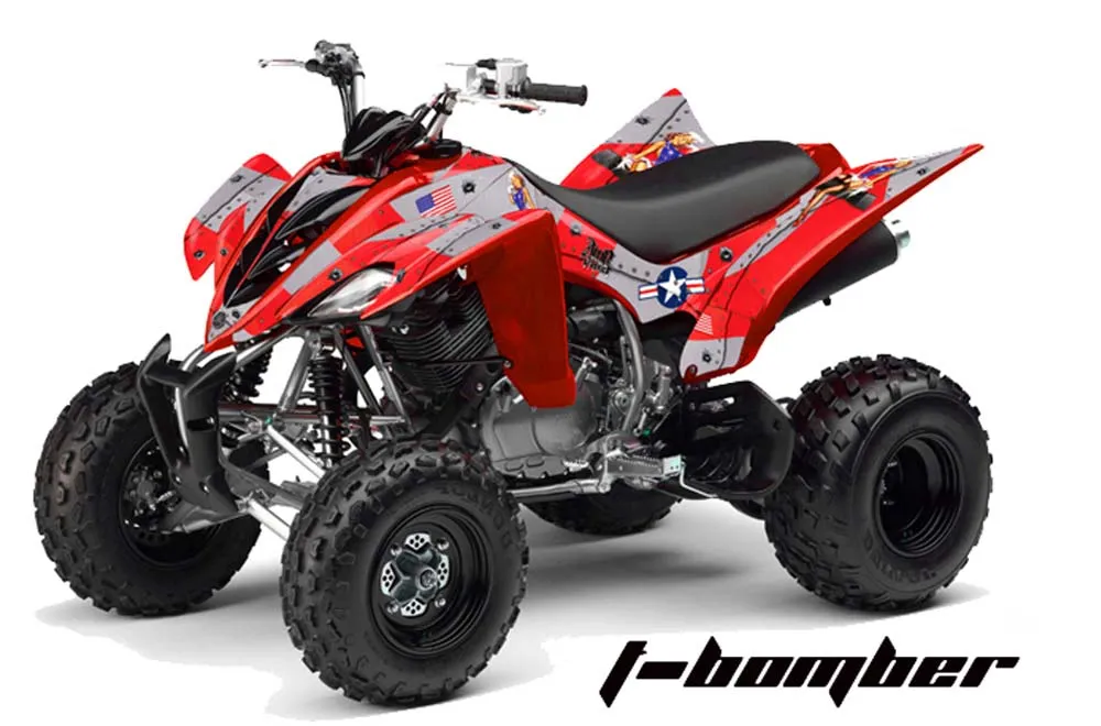 Yamaha Raptor 350 ATV Graphic Kit - 2004-2014 T Bomber Red