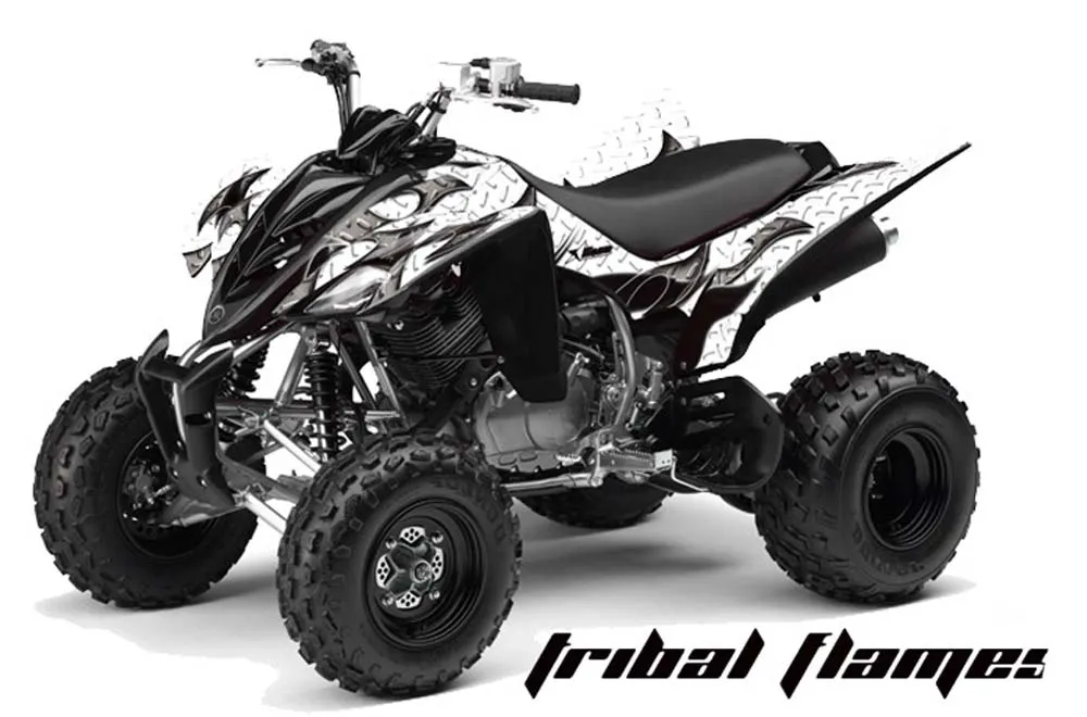 Yamaha Raptor 350 ATV Graphic Kit - 2004-2014 Tribal Flames Black