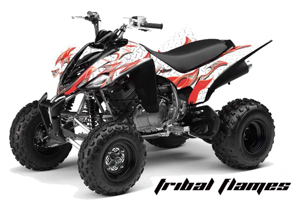 Yamaha Raptor 350 ATV Graphic Kit - 2004-2014 Tribal Flames Red