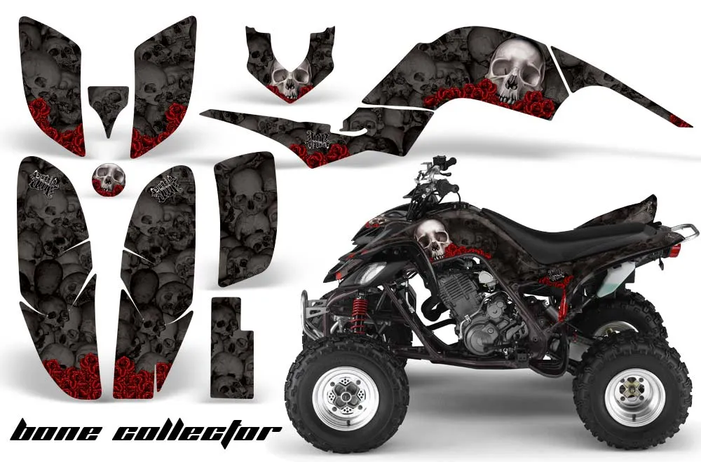 Yamaha Raptor 660 ATV Graphic Kit - 2001-2005 Bone Collector Black