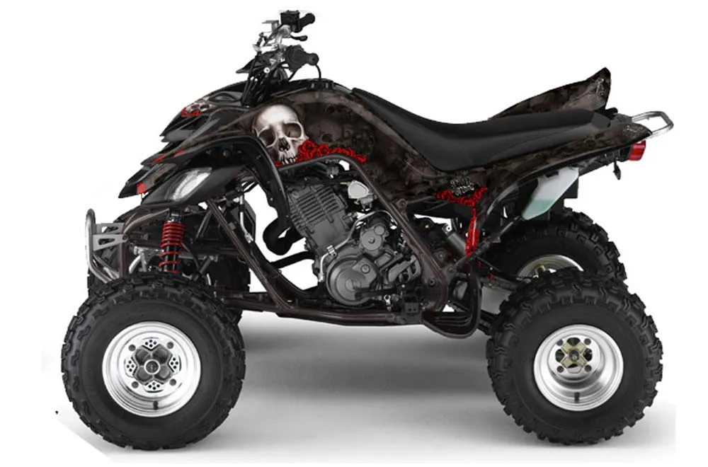 Yamaha Raptor 660 ATV Graphic Kit - 2001-2005 Bone Collector Black
