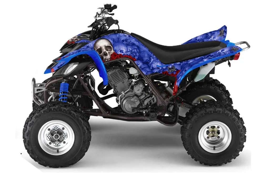 Yamaha Raptor 660 ATV Graphic Kit - 2001-2005 Bone Collector Blue