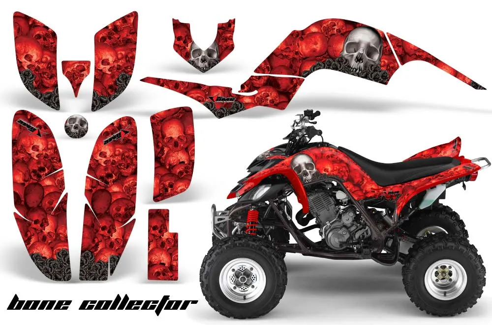 Yamaha Raptor 660 ATV Graphic Kit - 2001-2005 Bone Collector Red
