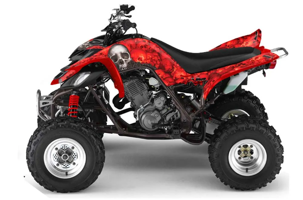 Yamaha Raptor 660 ATV Graphic Kit - 2001-2005 Bone Collector Red