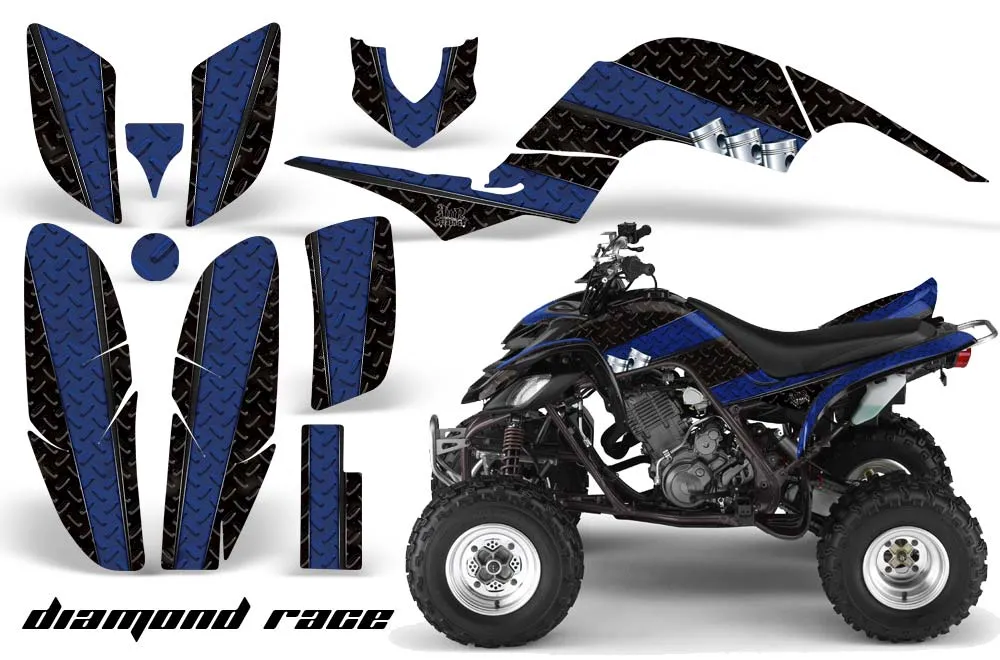 Yamaha Raptor 660 ATV Graphic Kit - 2001-2005 Diamond Race Blue