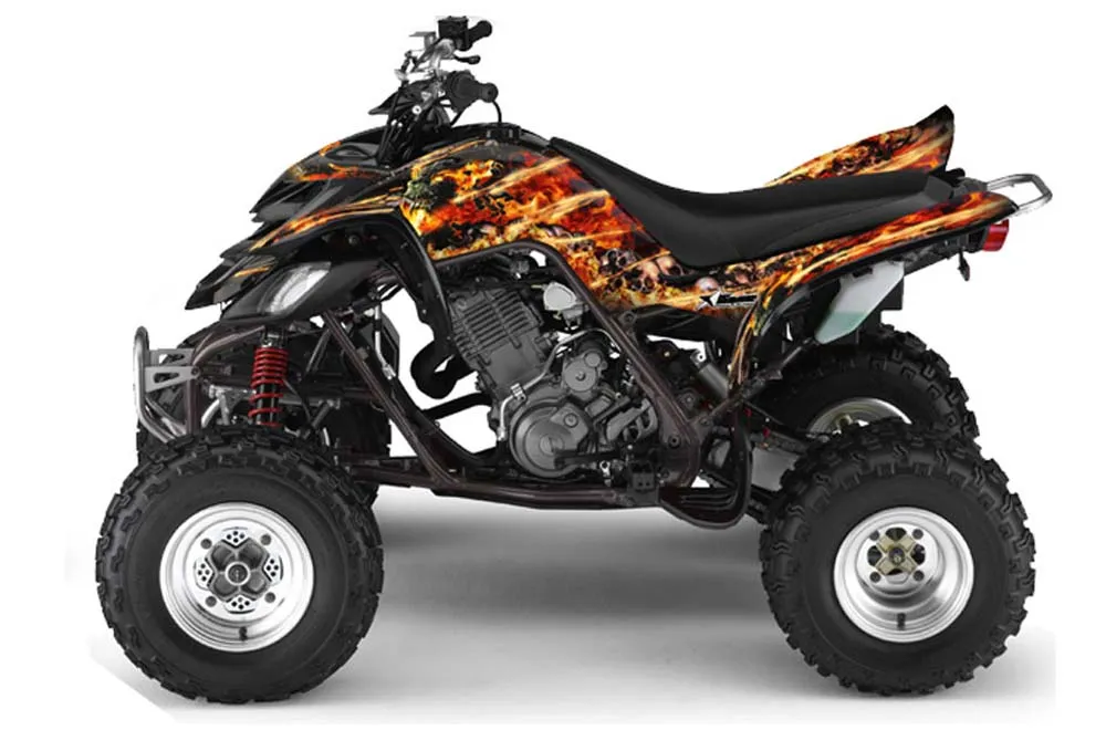Yamaha Raptor 660 ATV Graphic Kit - 2001-2005 Firestorm Black