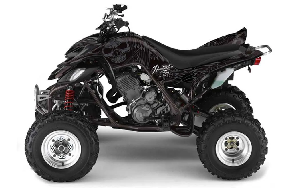 Yamaha Raptor 660 ATV Graphic Kit - 2001-2005 Skulls n Hammers Silver